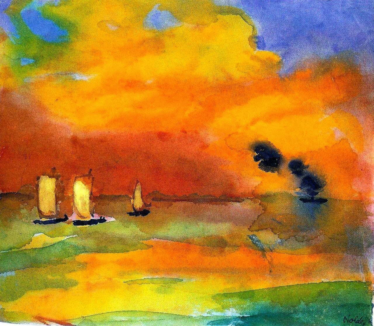 Emil Nolde - sail boats